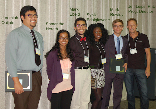 UBM student presenters with their mentors at the 19th Annual Summer Undergraduate Research Fest (SURF) at UMBC, Wednesday, August 10, 2016 Full program at: http://surf.umbc.edu/